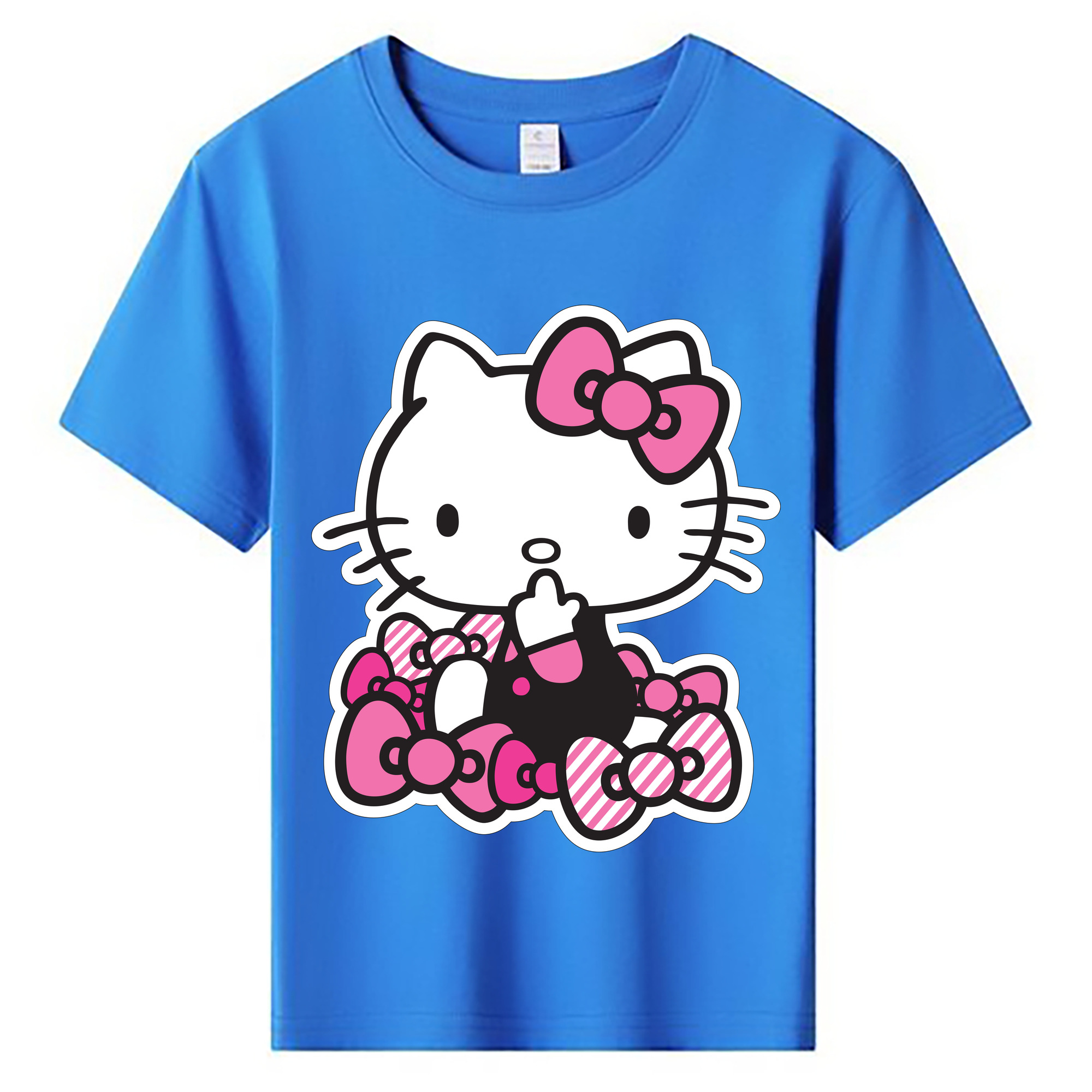 （画像用） Hello Kitty ハローキティ 綿100％キッズTシャツ（フロントプリント）
